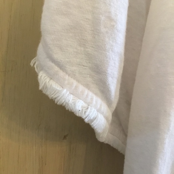 Chico’s Linen Embroidered White Top Size 2 (L) - Picture 3 of 6